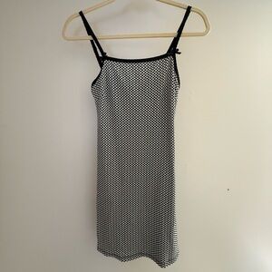 B/W Checkered Slip Dress